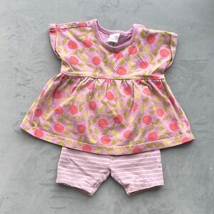 Hanna Andersson Pink and Green Baby Set